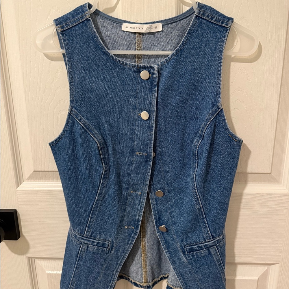 Altar’d State Denim Sleeveless Vest